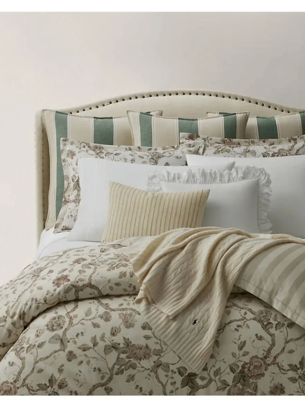 NWT Ralph Lauren Elsie Duvet Cover True Cream Size King